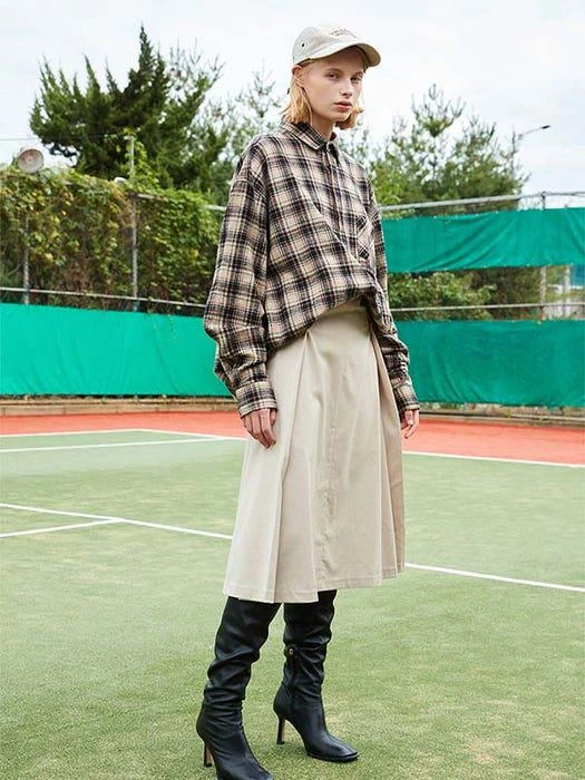 商品OUI MAIS NON|Poppy Side-button Wool Skirts,价格¥1102,第5张图片详细描述