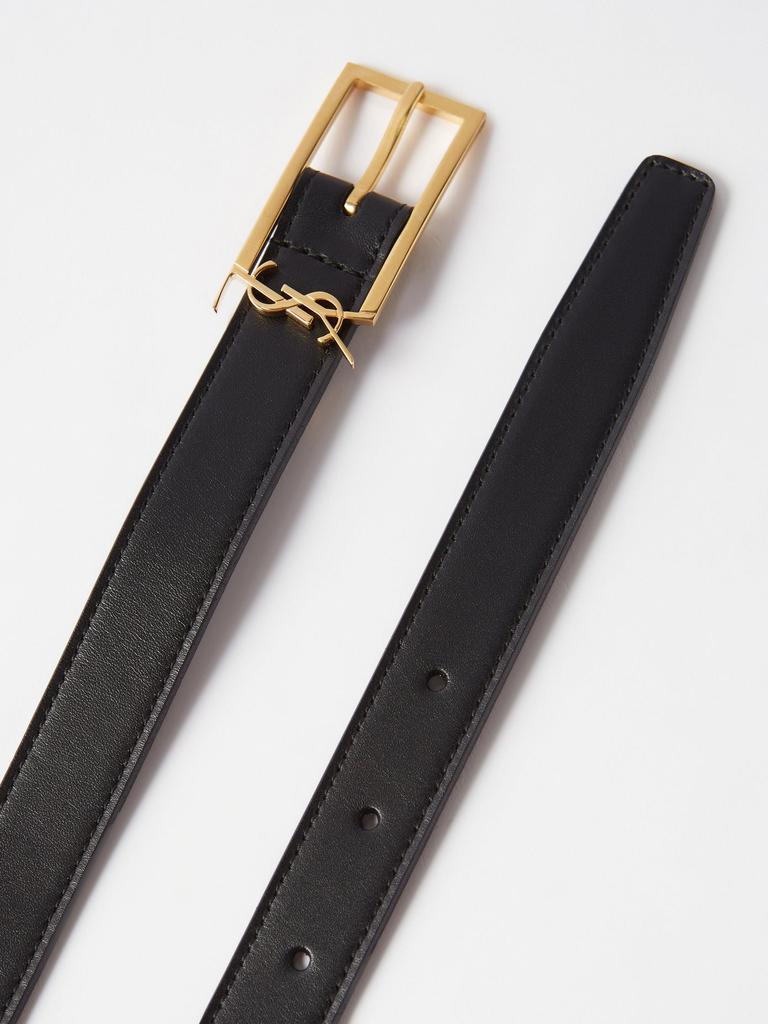 商品Yves Saint Laurent|Logo-plaque leather belt,价格¥2870,第6张图片详细描述