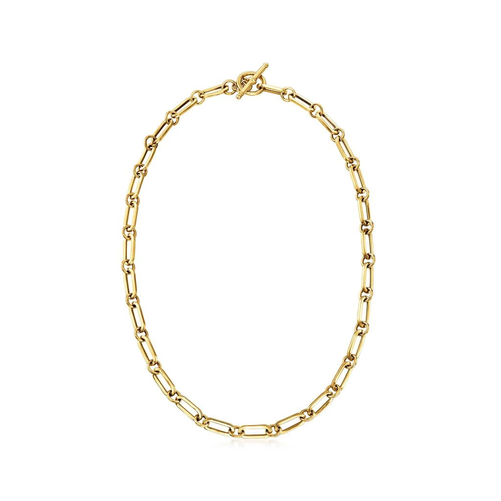 商品Ross-Simons|Ross-Simons Italian 18kt Gold Over Sterling Paper Clip Link Necklace,价格¥830,第3张图片详细描述