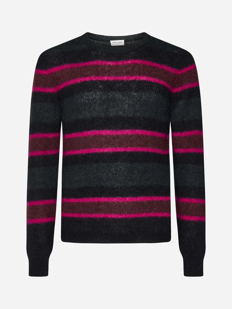 商品Yves Saint Laurent|Striped mohair-blend sweater,价格¥6648,第1张图片