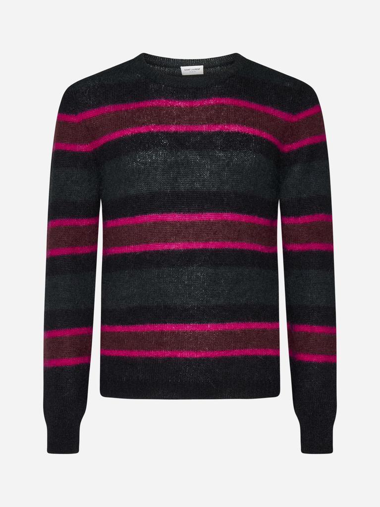 商品Yves Saint Laurent|Striped mohair-blend sweater,价格¥6399,第1张图片