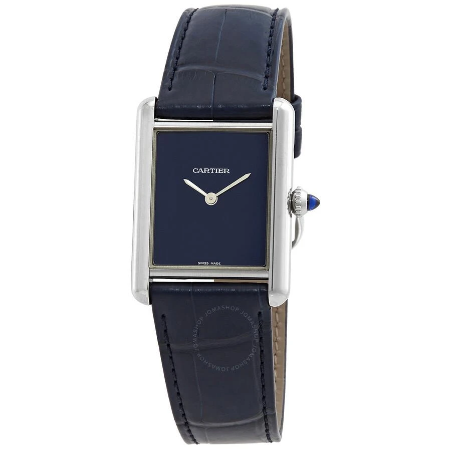 商品Cartier|Tank Quartz Large Blue Dial Ladies Watch WSTA0055,价格¥25949,第1张图片