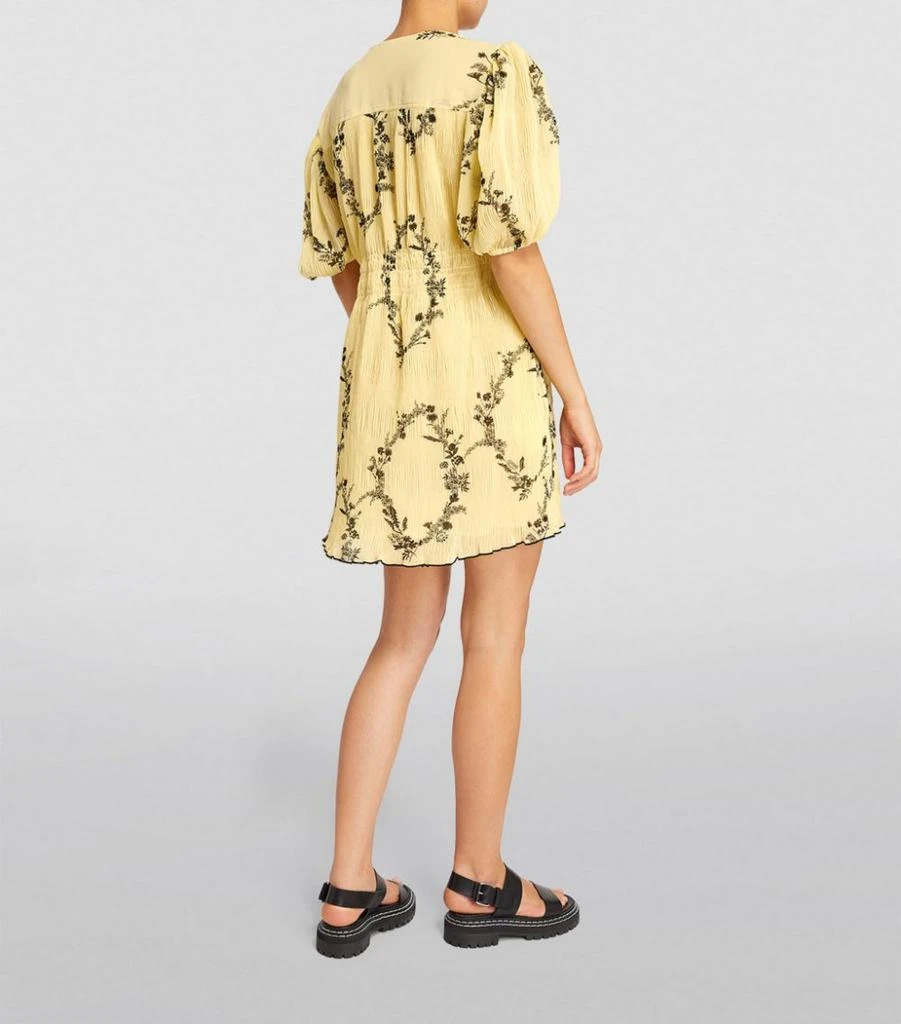 商品Ganni|Pleated Floral Mini Dress,价格¥1344,第3张图片详细描述