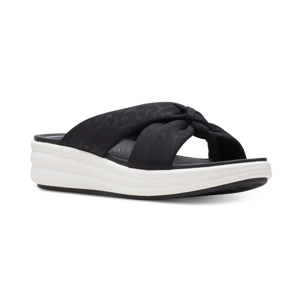 商品Clarks|Women's Cloudsteppers Drift Ave Slip-On Wedge Sandals,价格¥301,第1张图片