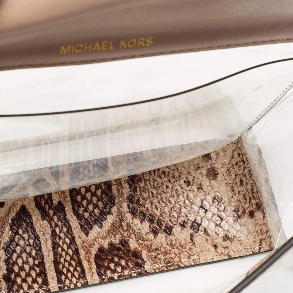 Michael Kors Beige/Brown Python Embossed Leather And PVC Sloan Top Handle Bag 商品