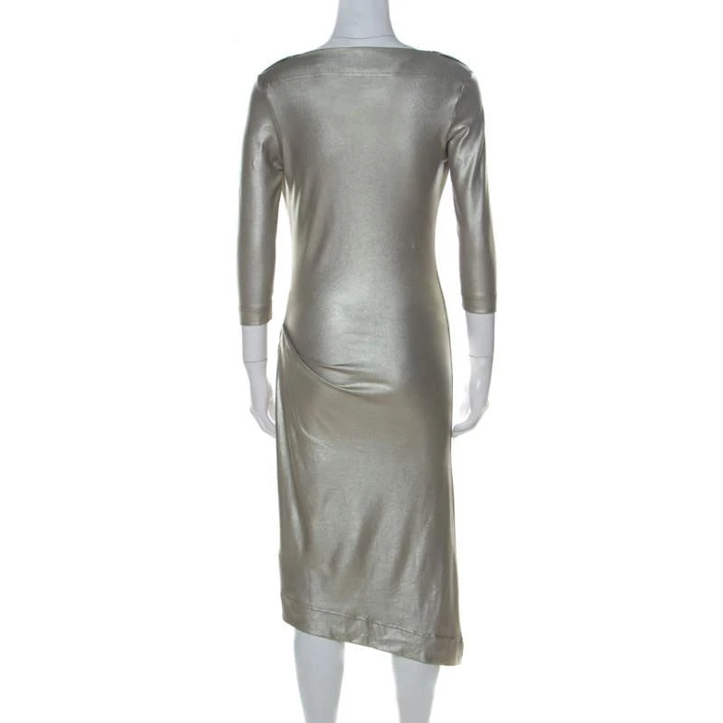 商品[二手商品] Vivienne Westwood|Vivienne Westwood Anglomania Metallic Stretch Knit Asymmetric Dress S ,价格¥1994,第3张图片详细描述