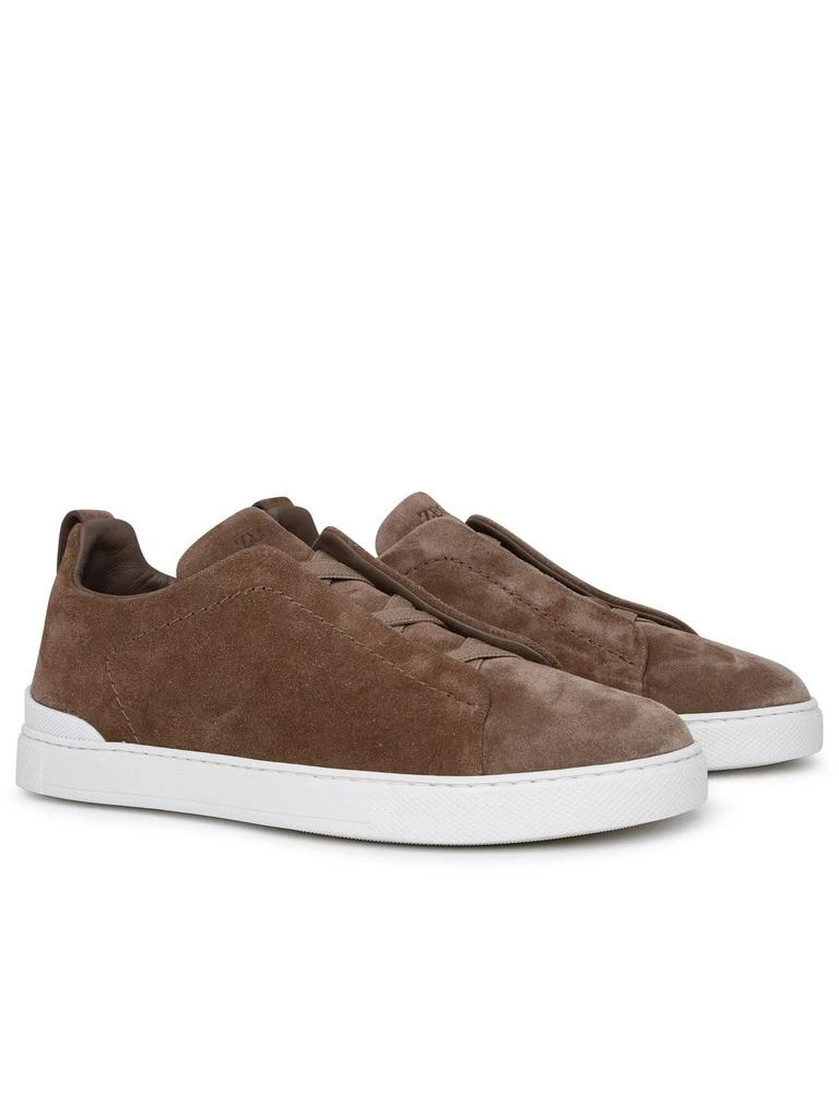 商品Zegna|SUEDE TRIPLE STITCH SNEAKER,价格¥7060,第2张图片详细描述