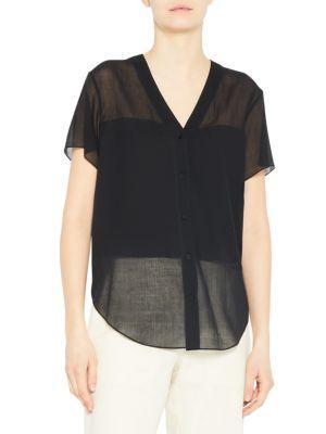 商品Theory|Organic Cotton Short-Sleeve Shirt,价格¥625,第1张图片
