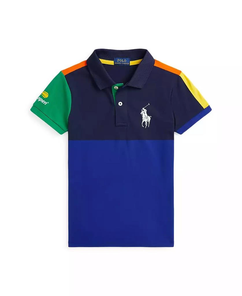 商品Ralph Lauren|Big Girls US Open Ball Crew Performance Polo Shirt,价格¥306,第1张图片