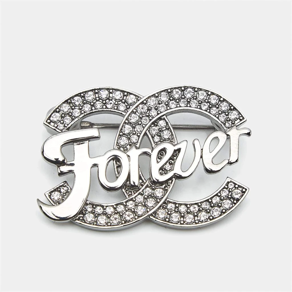 商品Chanel|Chanel  CC Forever Crystals Gunmetal Tone Brooch,价格¥3850,第1张图片