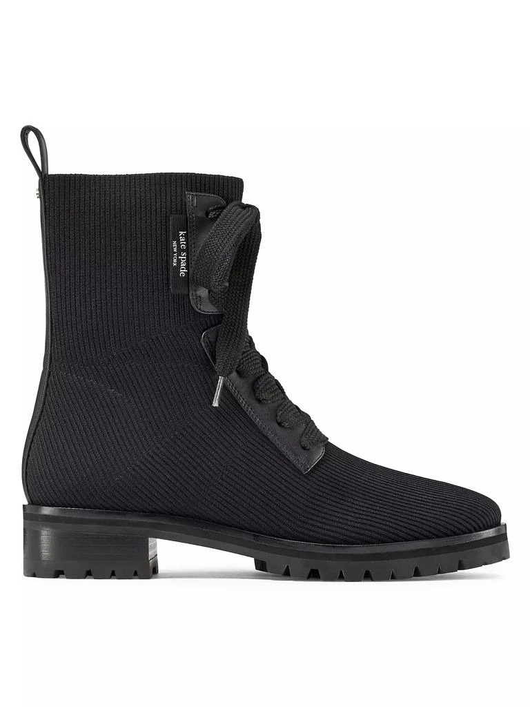 商品Kate Spade|Merigue Rib-Knit Combat Boots,价格¥746,第1张图片