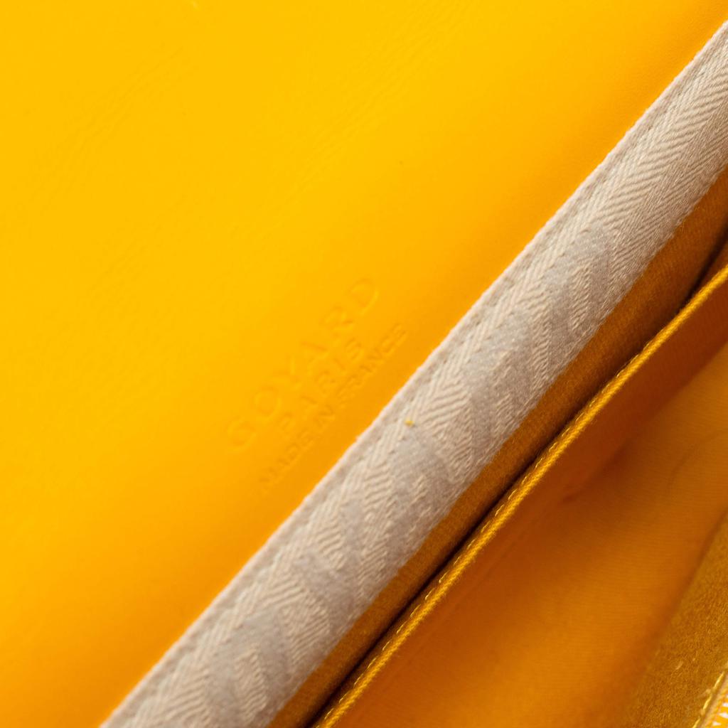 Goyard Yellow Goyardine Coated Canvas Monte Carlo Bois Clutch商品第10张图片规格展示
