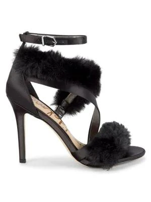 商品Sam Edelman|Adelle Stiletto Faux Fur Sandals,价格¥630,第1张图片