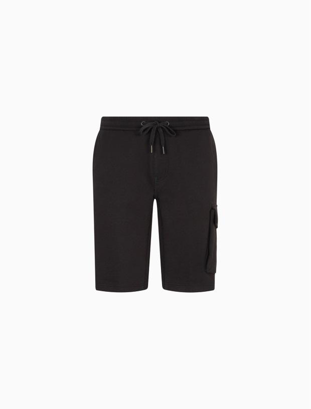 商品Calvin Klein|Men's Black Cotton Terry Monogram Badge Sweat Shorts,价格¥396,第1张图片