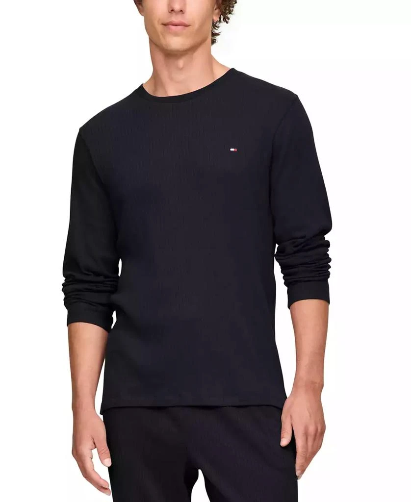 商品Tommy Hilfiger|Men's Ribbed Long-Sleeve Pajama Shirt,价格¥125,第1张图片