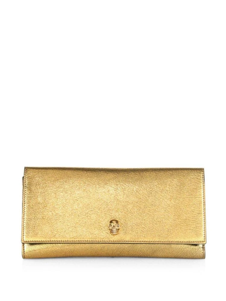 商品Alexander McQueen|Metallic Leather Travel Wallet,价格¥3162,第1张图片