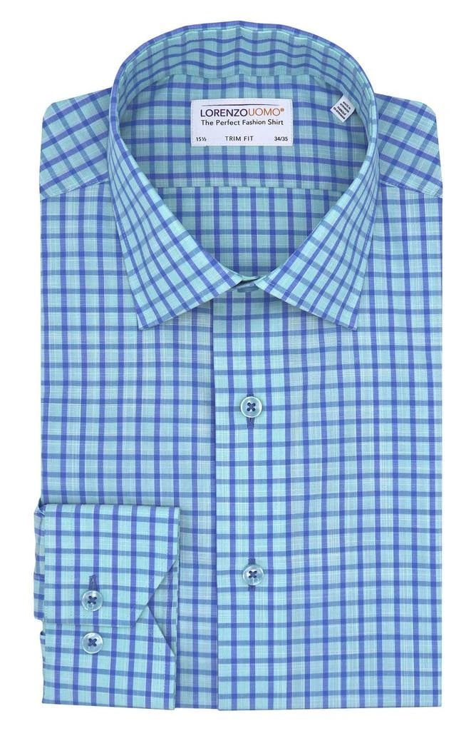 商品Lorenzo Uomo|Trim Fit Windowpane Cotton Dress Shirt,价格¥378,第1张图片