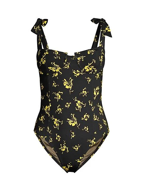 商品Ganni|Recycled Fabric Floral One-Piece Swimsuit,价格¥570,第1张图片