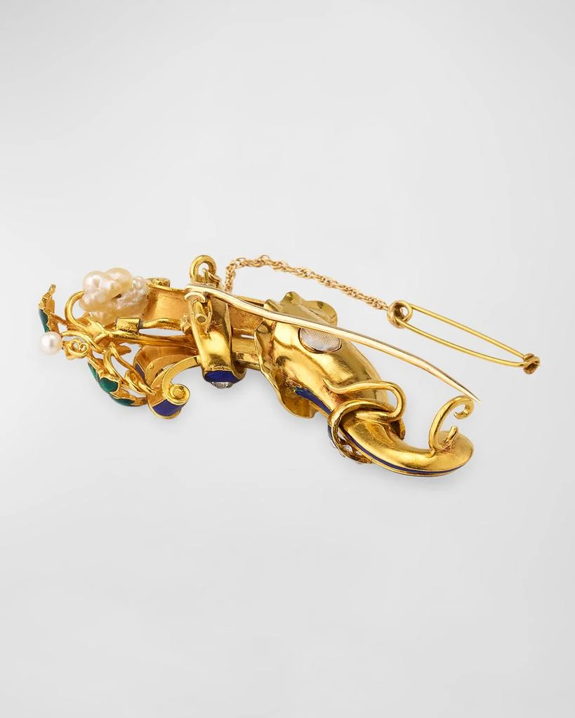 商品NM Estate|Estate Victorian 18K Yellow Gold Horn of Plenty Pin with Baroque Pearls and Diamonds,价格¥58288,第4张图片详细描述