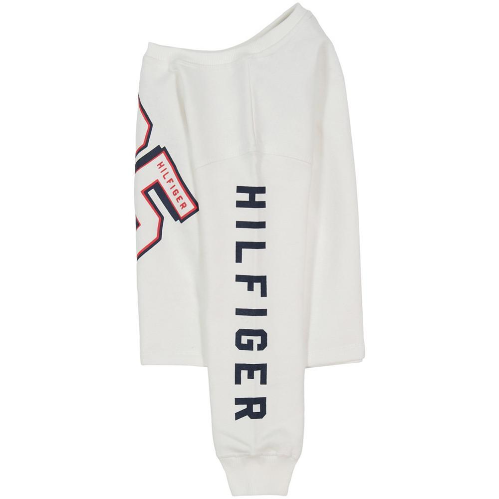 商品Tommy Hilfiger|Big Girls Long Sleeves Classic Logo Fleece Crew-Neck Pullover Sweatshirt,价格¥238,第4张图片详细描述