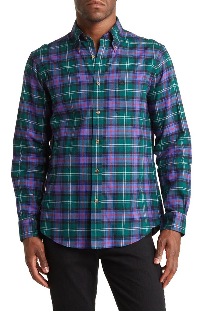 Regent Fit Plaid Button-Down Shirt商品第1张图片规格展示