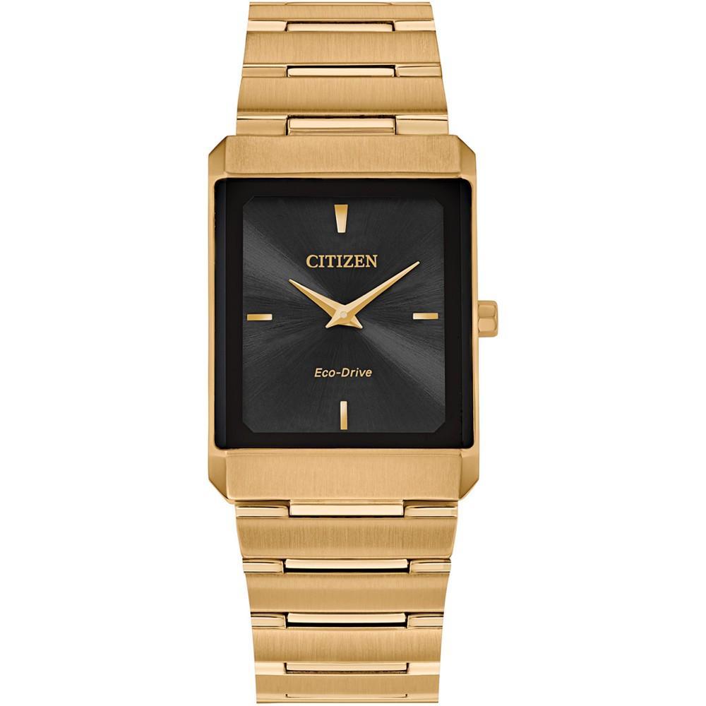 商品Citizen|Eco-Drive Unisex Stiletto Gold-Tone Stainless Steel Bracelet Watch 25x35mm,价格¥2645,第1张图片