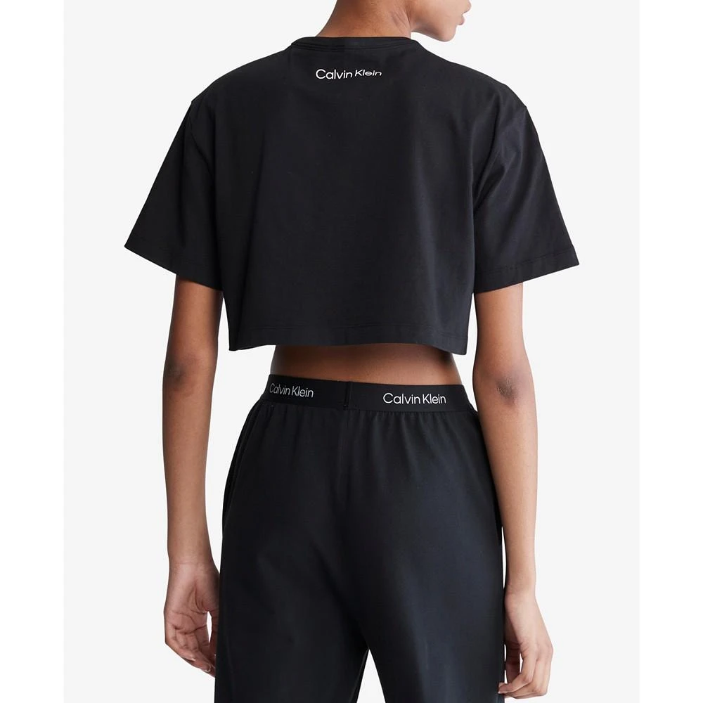 商品Calvin Klein|Women's 1996 Cotton Cropped Lounge Tee QS6946,价格¥159,第3张图片详细描述