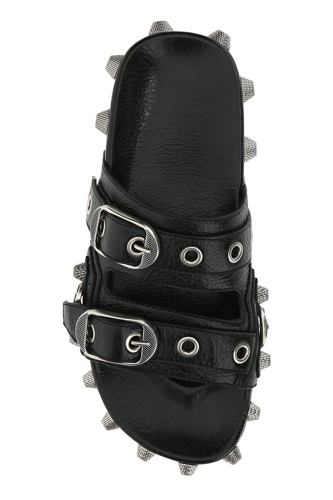 商品Balenciaga|Black leather Cagole slippers,价格¥5678,第3张图片详细描述