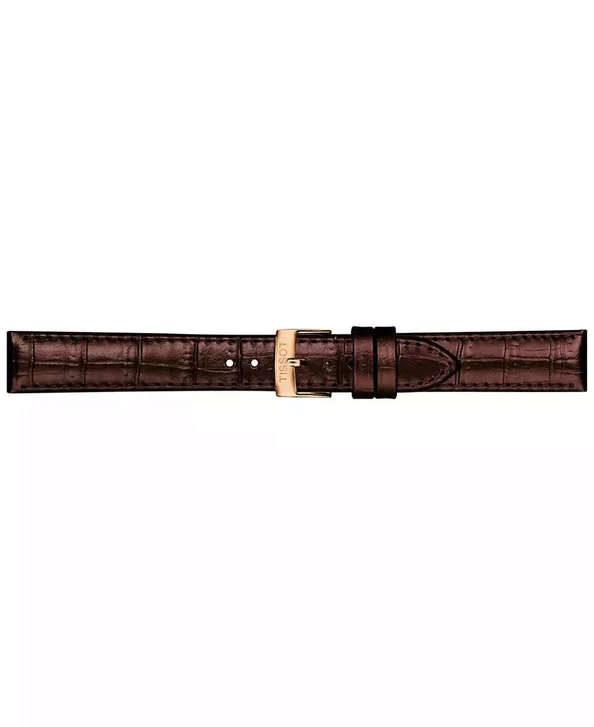 商品Tissot|Women's Swiss Automatic Carson Premium Lady Brown Leather Strap Watch 30mm,价格¥3211,第4张图片详细描述