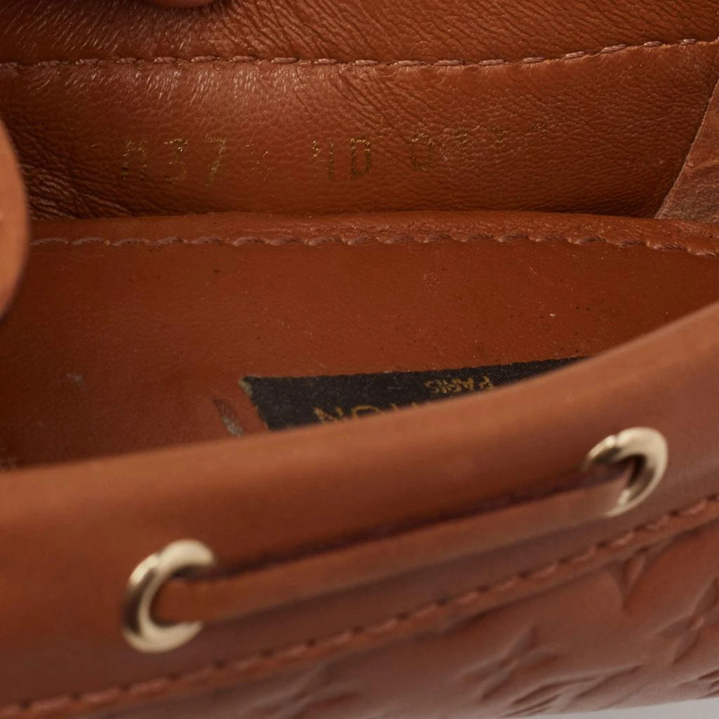 Louis Vuitton Tan Monogram Empreinte Leather Gloria Loafers Size 37.5 商品