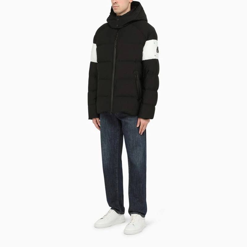 商品Moose Knuckles|Black nylon short down jacket,价格¥2320,第2张图片详细描述