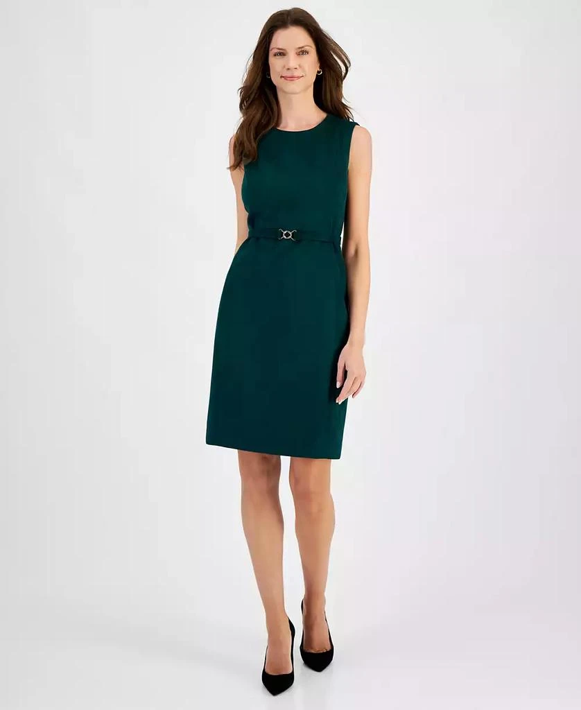 商品Kasper|Women's Faux-Suede Sheath Dress,价格¥380,第1张图片