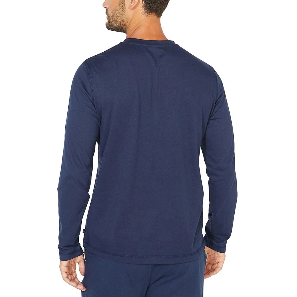 Nautica Men's Soft, Breathable Long Sleeve Henley Pajama Shirt 3