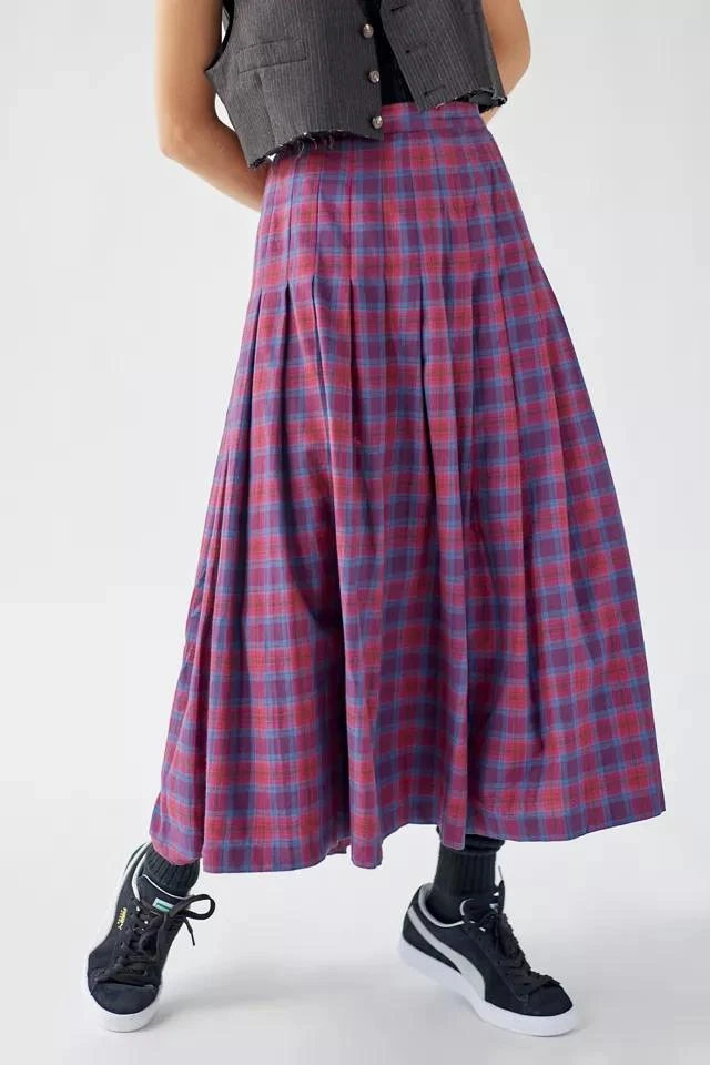 商品Urban Renewal|Urban Renewal Vintage Plaid Pleated Maxi Skirt,价格¥113,第4张图片详细描述