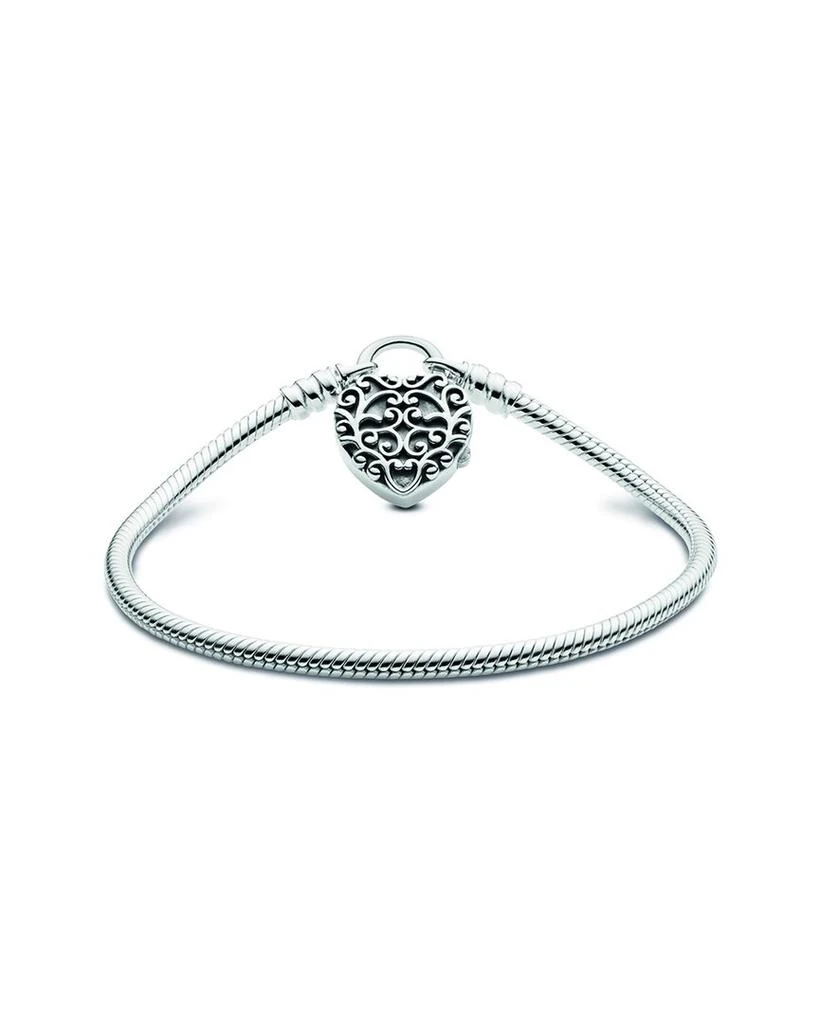 商品PANDORA|Pandora Moments Silver Snake Chain Bracelet,价格¥319,第2张图片详细描述