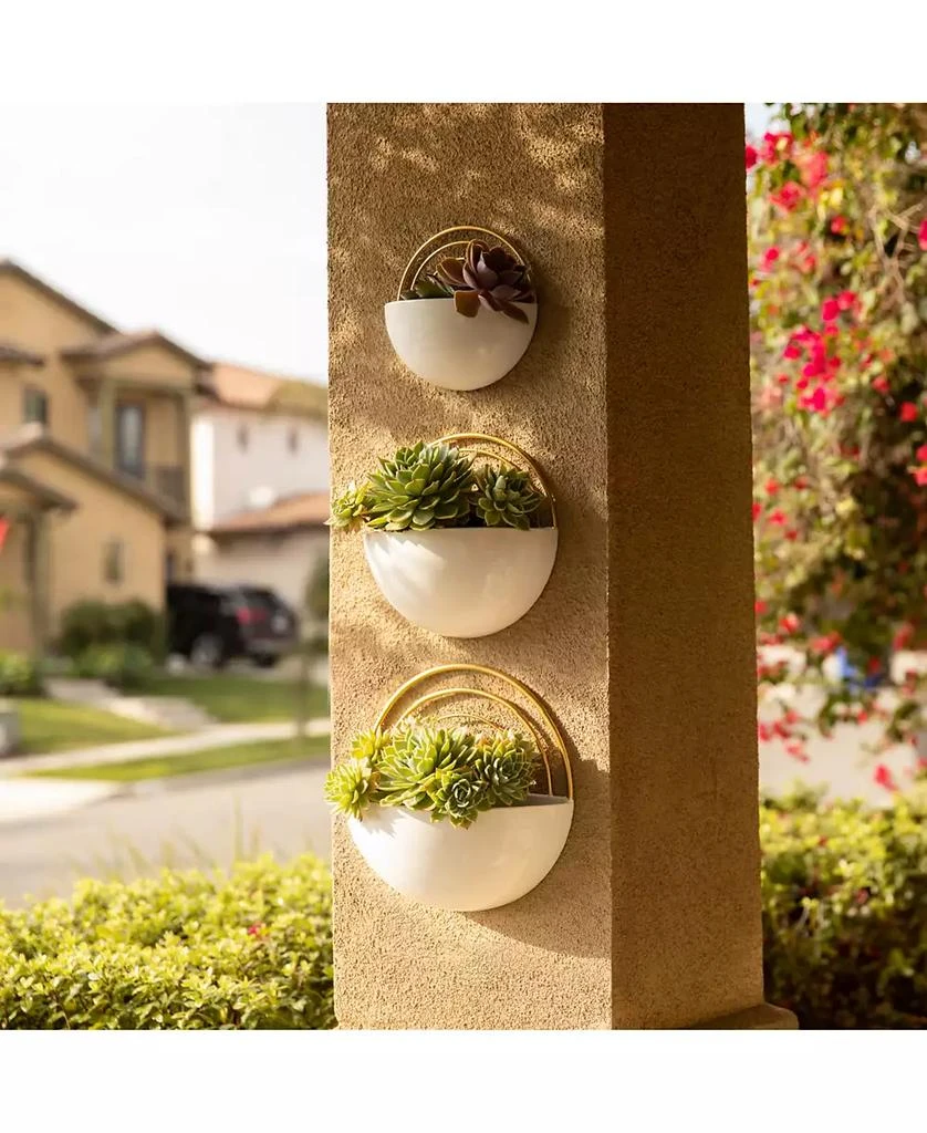 Crescent 3-Piece Metal Wall Planter Set 商品