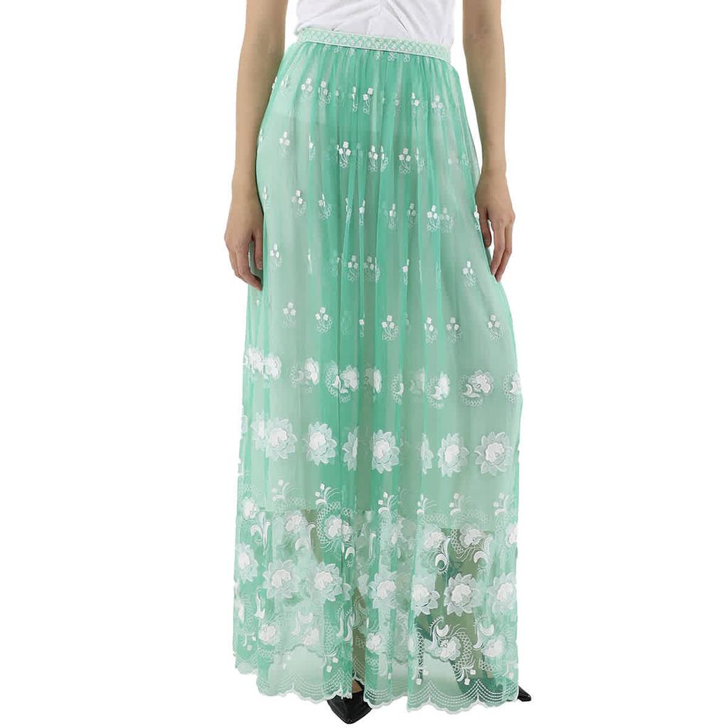 Ladies Floor-length Embroidered Tulle Skirt商品第1张图片规格展示