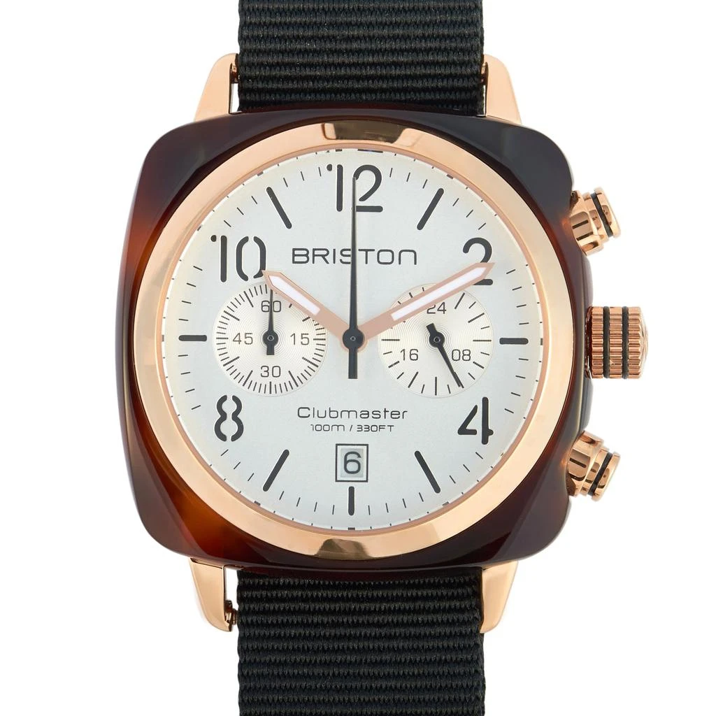 商品Briston|Briston Clubmaster Classic Acetate Gold White Dial Watch 17140.PRA.T.2.NB,价格¥1112,第1张图片