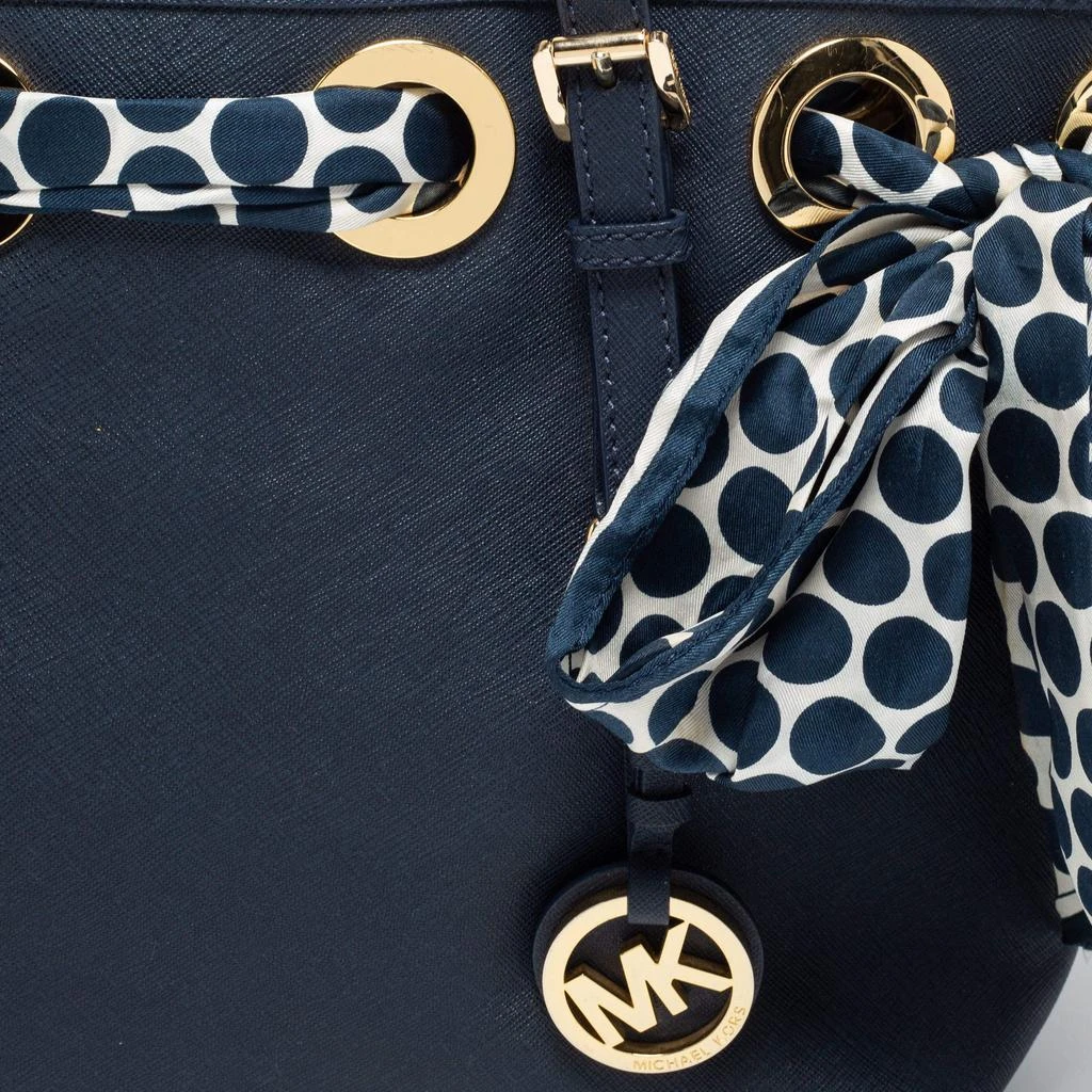 MICHAEL Michael Kors Navy Blue Saffiano Leather Jet Set Scarf Tote 商品