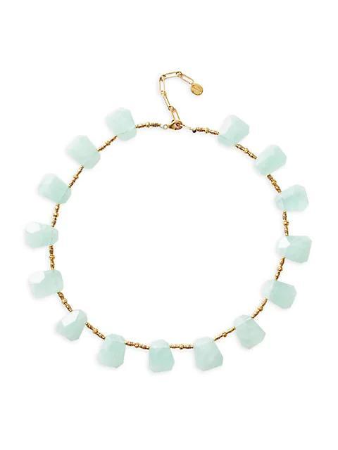 商品Chan Luu|18K-Gold-Plated, Flourite & Bead Necklace,价格¥1808,第1张图片