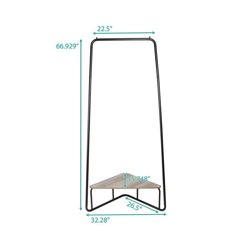 商品Richards Homewares|Corer Garment Rack with Wood Shelf,价格¥588,第2张图片详细描述