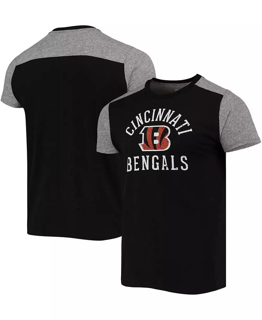 商品Majestic|Men's Black, Gray Cincinnati Bengals Field Goal Slub T-shirt,价格¥334,第1张图片