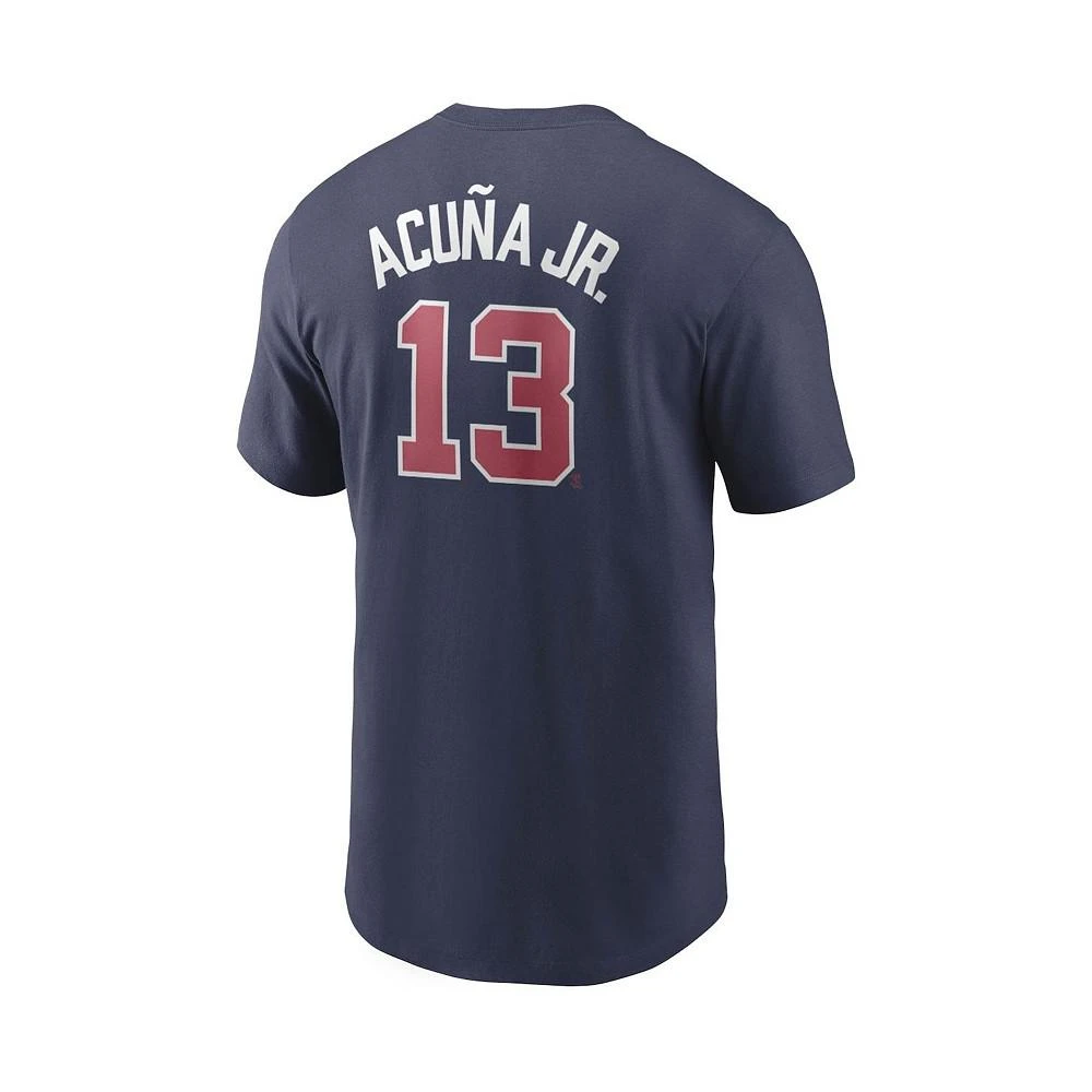 商品NIKE|Men's Ronald Acuna Atlanta Braves Name and Number Player T-Shirt,价格¥240,第3张图片详细描述