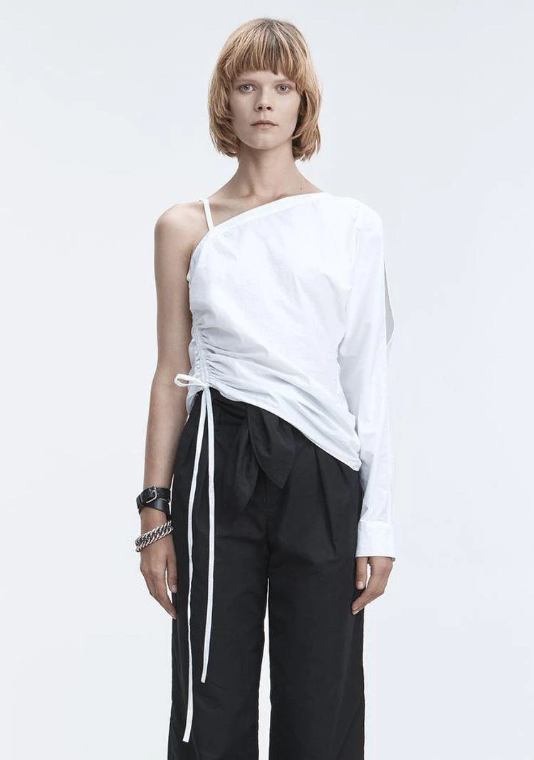 商品Alexander Wang|ONE-SLEEVE RUCHED TOP,价格¥829,第3张图片详细描述
