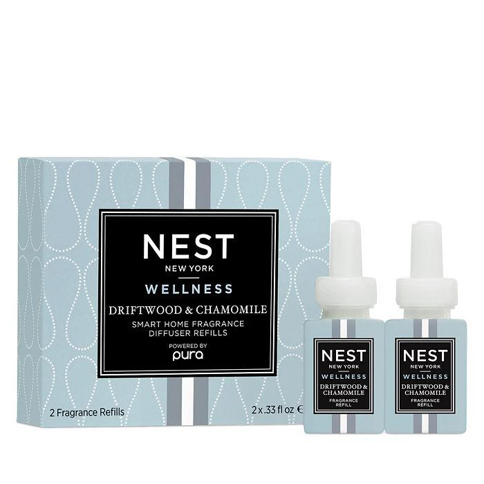 商品NEST New York|Driftwood & Chamomile Pura Smart Home Fragrance Diffuser Refills, Set of 2,价格¥270,第1张图片