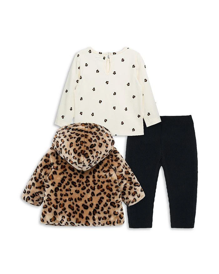 商品Little Me|Girls' Faux Fur Leopard Jacket, Top & Leggings Set - Baby  ,价格¥382,第2张图片详细描述