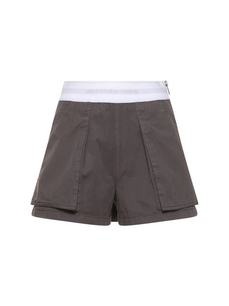 商品Alexander Wang|High Waist Cotton Cargo Shorts,价格¥3713,第1张图片