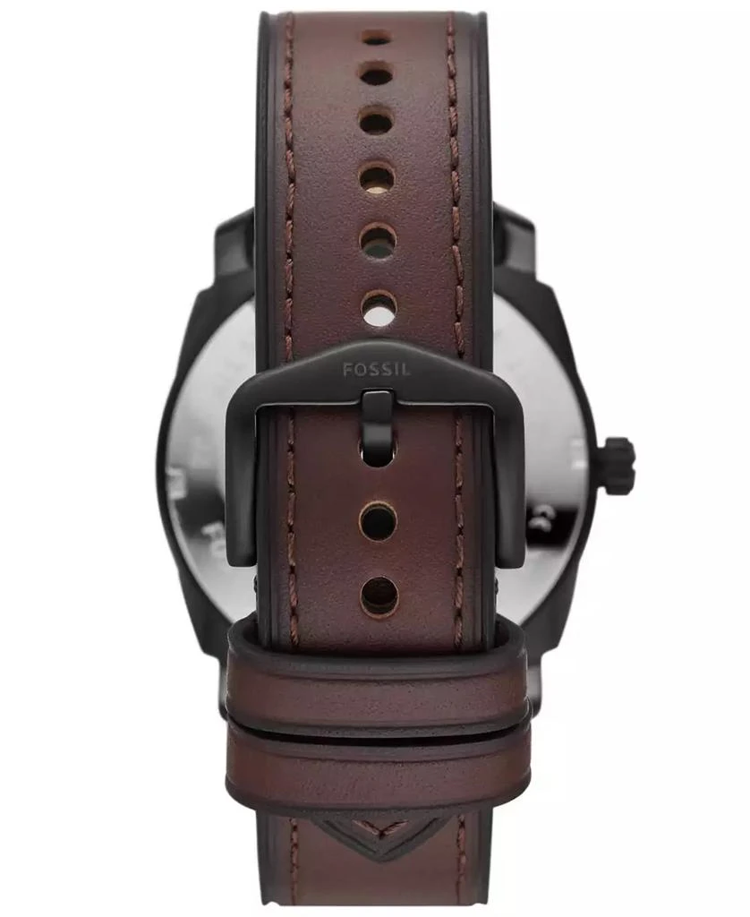 商品Fossil|Men's Machine Brown Leather Strap Watch 42mm,价格¥1123,第3张图片详细描述