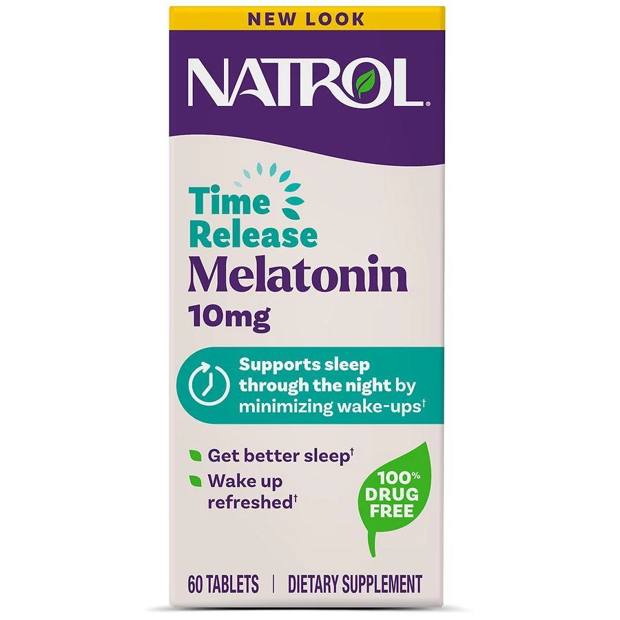 商品Natrol|Advanced Melatonin 10mg Time Release Tablets, Nighttime Sleep Aid Unflavored,价格¥104,第1张图片