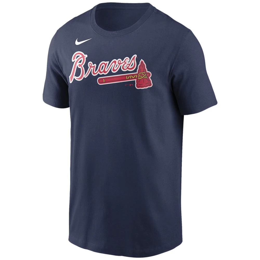 商品NIKE|Men's Ozzie Albies Atlanta Braves Name and Number Player T-Shirt,价格¥240,第2张图片详细描述